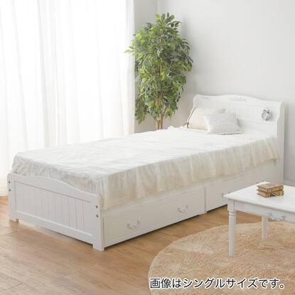 セミダブルフレンチアンティーク調 宮付スノコベッド通販 | ニトリ 