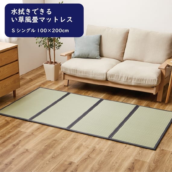 水拭きできる 4つ折り PP マットレス S 1枚目画像