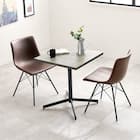 コンクリート調ダイニング3点セット (GY/DBR) 1枚目画像