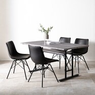 コンクリート調ダイニング5点セット【期間限定価格:11/28~1/5まで】