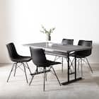 コンクリート調ダイニング5点セット (BK/BK) 1枚目画像