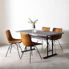 コンクリート調ダイニング5点セット (BK/CA) 1枚目画像