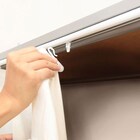 伸縮クローゼットハンガーラック(上棚なしタイプ 幅128cm アイボリー) 3枚目画像