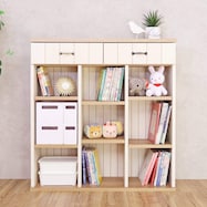 積み重ねもできる引出し付きオープンラック (幅90cm)