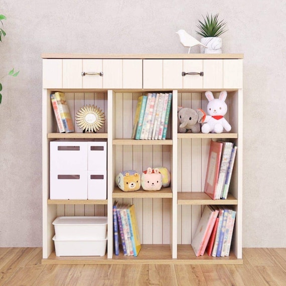 積み重ねもできる引出し付きオープンラック(幅90cm WH) 1枚目画像