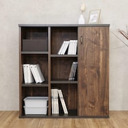 積み重ねもできる扉付きオープンラック(幅90cm BR)