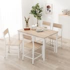 シンプルな木目調ダイニング5点セット (NA/WH) 1枚目画像