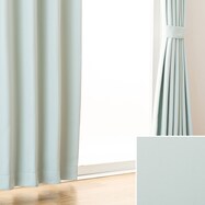 遮光1級・遮熱カーテン(無地・パステルターコイズブルー)