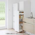 [パントリータイプ] 幅1cm単位で選べる隙間ワゴン (幅16×奥行55cm WH) 4枚目画像