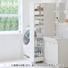 [パントリータイプ] 幅1cm単位で選べる隙間ワゴン (幅30×奥行55cm WH) 2枚目画像