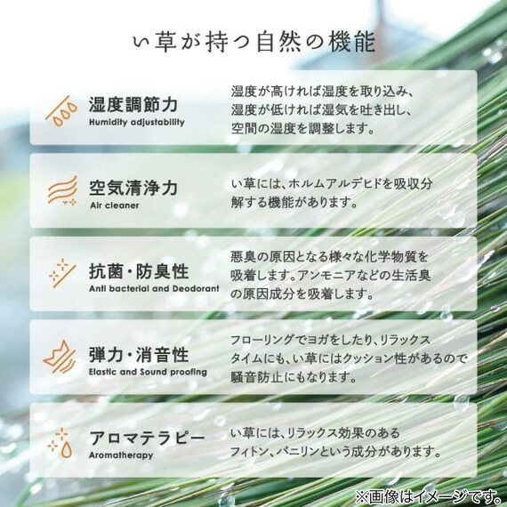 たためる い草置き畳 9面連結 225×225cm 8枚目画像