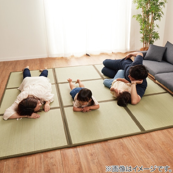 たためる い草置き畳 9面連結 225×225cm 11枚目画像