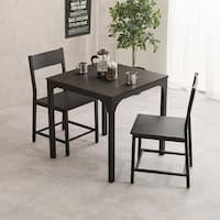 シンプルな木目調ダイニング3点セット LDS4553 (DBR/BK)