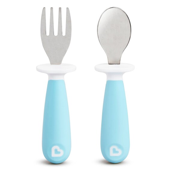 たべたくなーる ステンレスフォーク・スプーン(ブルー) 1枚目画像