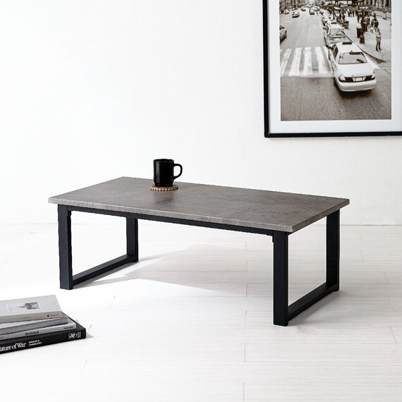 センターテーブル (コンクリート柄 GY) 1枚目画像