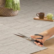 撥水・抗菌・防カビ・床暖対応・ハサミでカットできるラグ(E-1061)