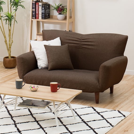 コンパクトソファ 布張りタイプ (Nクラウン DBR) 1枚目画像