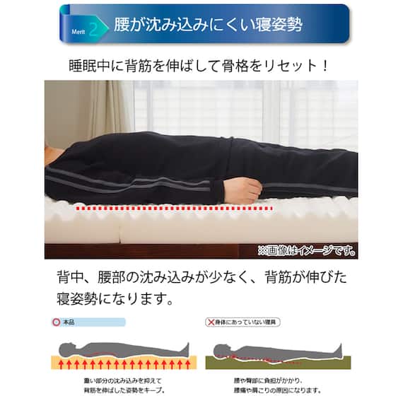 フロートウェーブマットレス スーパーハード SD レッド 6枚目画像