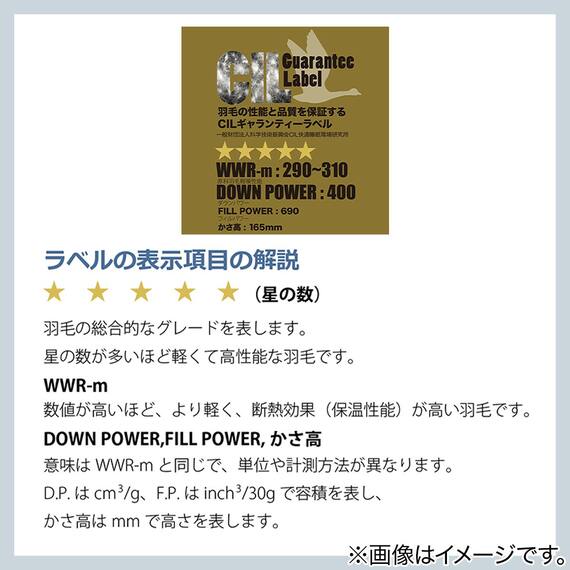 【日本製】ウクライナ産ホワイトダックダウン93% 羽毛布団(贅沢ボリュームアップ ダブル) 5枚目画像
