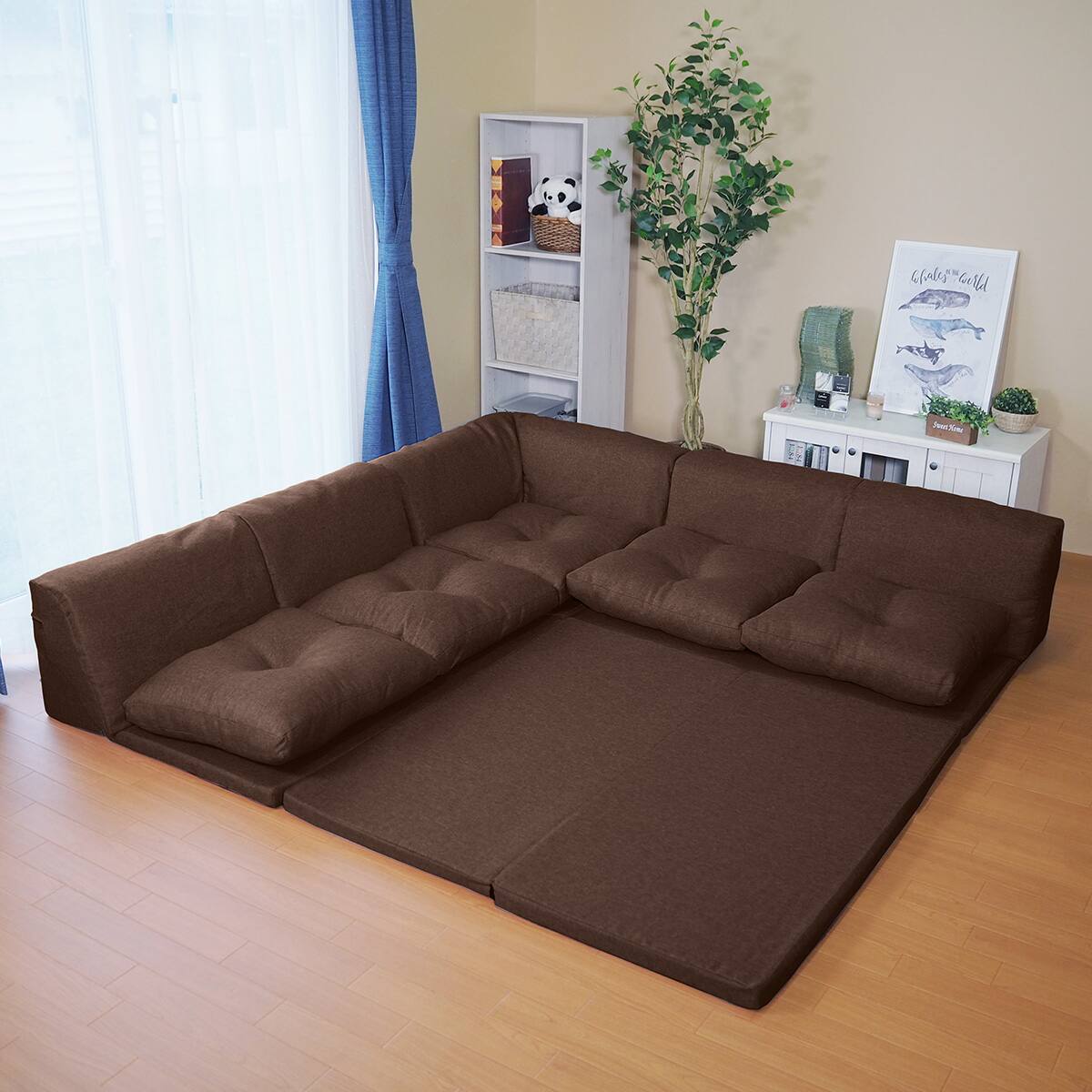 コーナーローソファ マット付き 布張りタイプ (BR) | ニトリネット