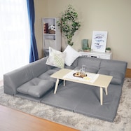 マット付きコーナー3点ローソファ