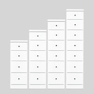 2.5cm刻みで幅が選べる隙間チェスト (WH)