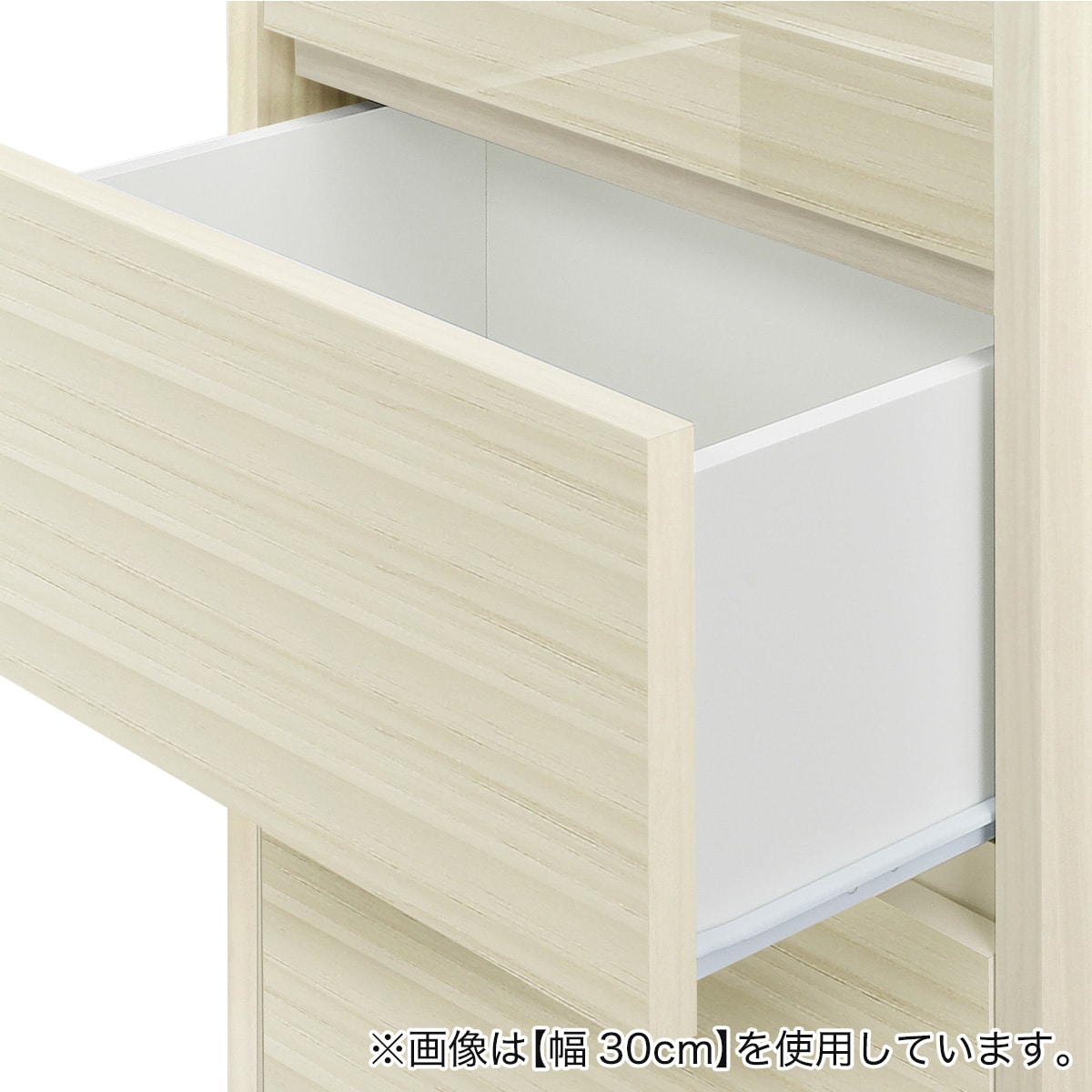 【かーページ】木のぬくもり感じるキャビネット・上引出し仕様・DW 木製パインキャビネットドア ルーバー 300×900 | DW-DR007-09