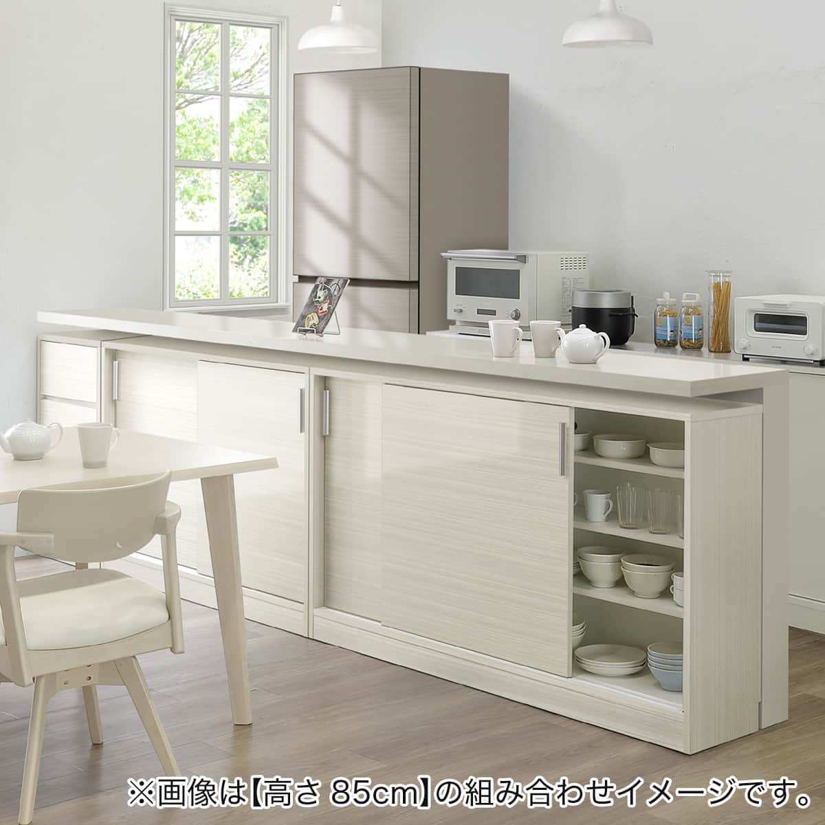 幅1cm単位で選べる] 木目柄が美しい薄型キャビネット 引き出し (幅50