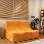 2人掛けリラックスコンパクトソファ 布張りタイプ (コーデュロイ)