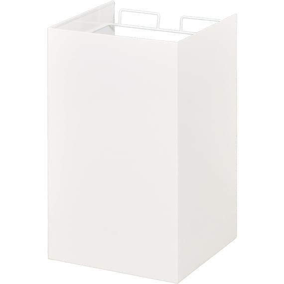 レジ袋ダストボックスキャスター付き(2分別 ホワイト) 1枚目画像