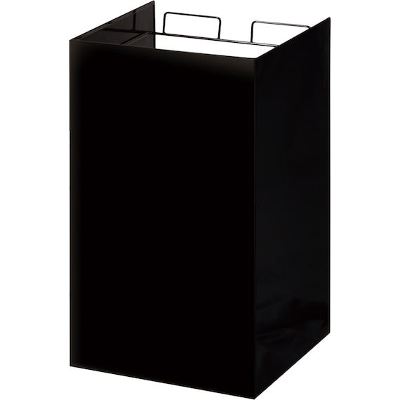 レジ袋ダストボックスキャスター付き(2分別 ブラック) 1枚目画像