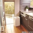 レジ袋ダストボックスキャスター付き(2分別 ブラック) 3枚目画像