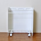 レジ袋ダストボックスキャスター付き(3分別 ホワイト) 3枚目画像