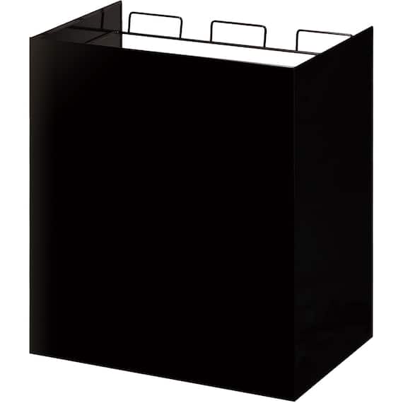 レジ袋ダストボックスキャスター付き(3分別 ブラック) 1枚目画像