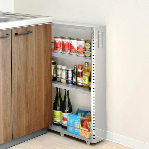 ステンレスすき間収納 (幅15cm ロータイプ) 1枚目画像