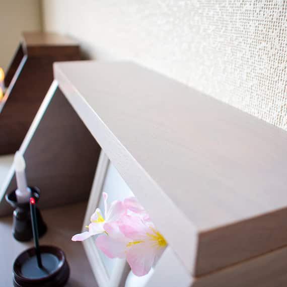 ホワイトオーク材コンパクト仏壇(GY) 3枚目画像