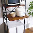 ヴィンテージテイストのゴミ箱上レンジラック (WAL) 13枚目画像