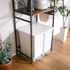 ヴィンテージテイストのゴミ箱上レンジラック (WAL) 15枚目画像