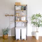 ヴィンテージテイストのゴミ箱上レンジラック (NA) 1枚目画像