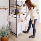 ヴィンテージテイストのゴミ箱上レンジラック (NA) 14枚目画像