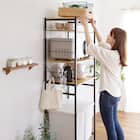 ヴィンテージテイストのゴミ箱上レンジラック (NA) 16枚目画像