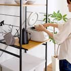 ヴィンテージテイストのゴミ箱上レンジラック (NA) 18枚目画像