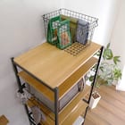 ヴィンテージテイストのゴミ箱上レンジラック (NA) 19枚目画像