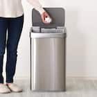 縦開き50L自動開閉ゴミ箱(ステンレス製) 1枚目画像