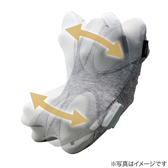 マッサージクッションクロスグランデ(ライトグレー) 2枚目画像