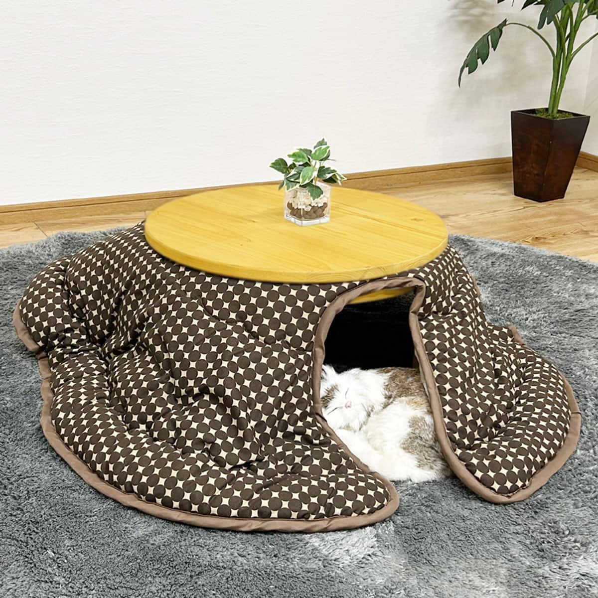 国産ヒノキを使用したヒーターなしネコちゃんこたつ（LBR） | ニトリ