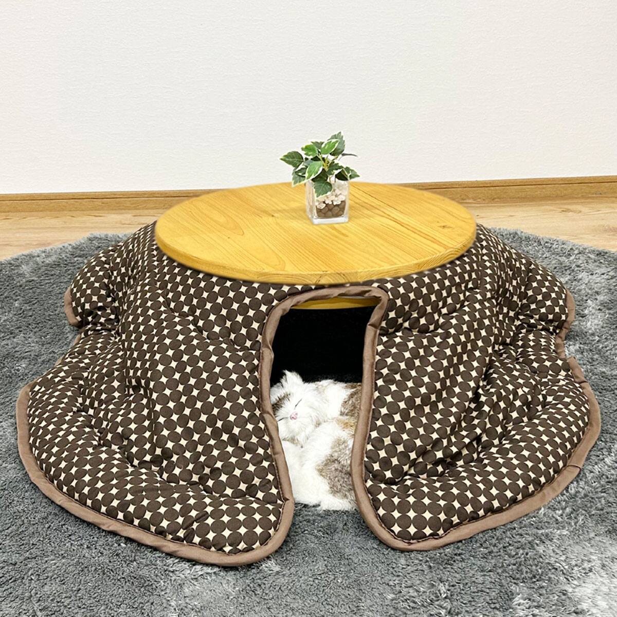 国産ヒノキを使用したヒーターなしネコちゃんこたつ（LBR） | ニトリ