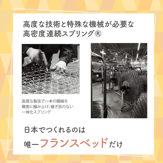 セミシングル フランスベッド マットレスTW100 7枚目画像