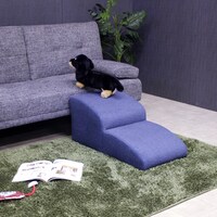 引っかきキズに強いドッグステップ2段 (ブルー)