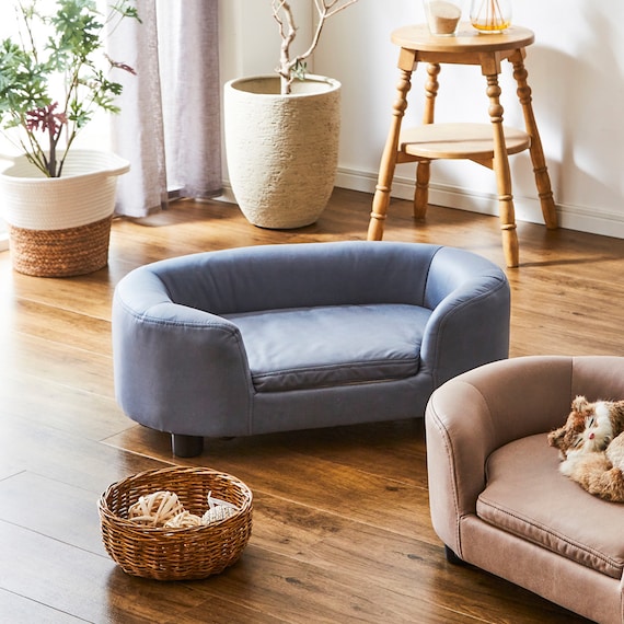 引っかきキズに強い座面リバーシブルタイプのペットソファ (BL) 3枚目画像